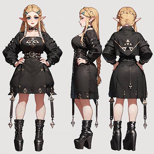 Goth Princess Zelda Dark Chic Portrait
