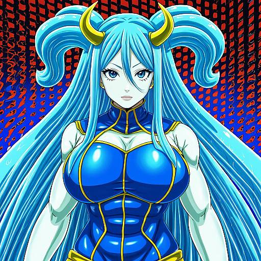 Illustration of Hadou nejire, boku no hero academia in the style of Muryotaro