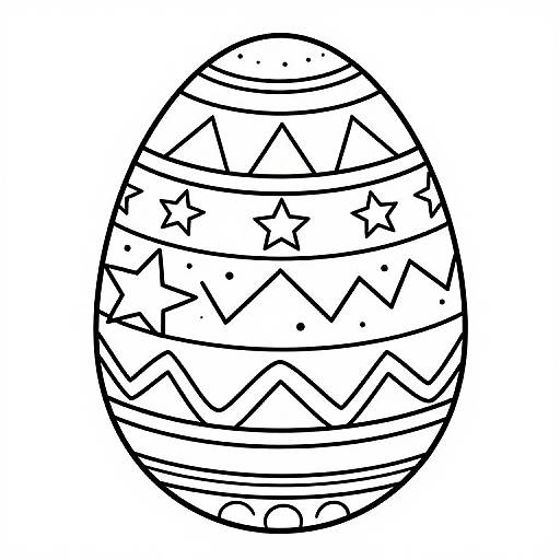 Intricate Geometric Easter Egg Coloring