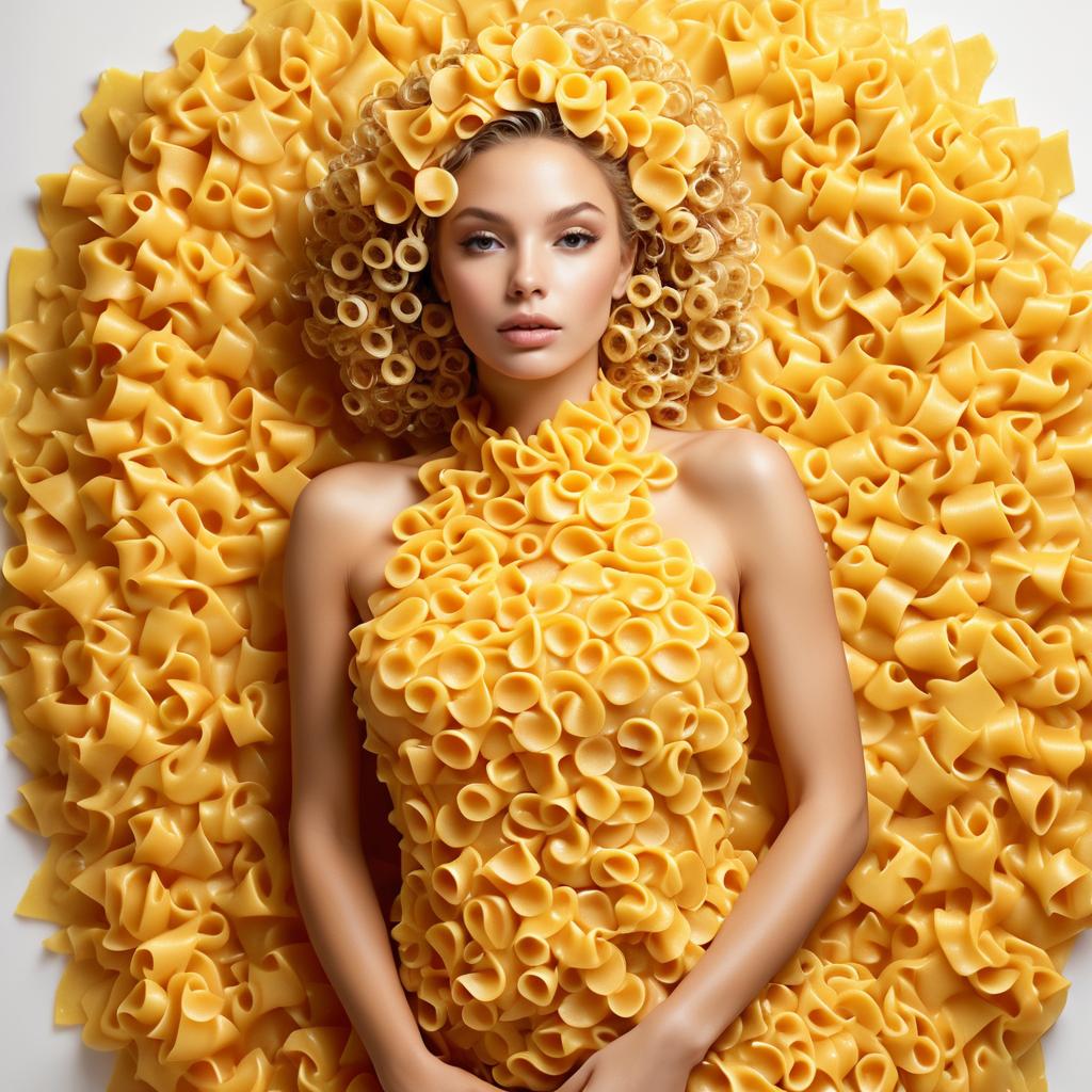 Artistic Food Fashion Portrait of Woman