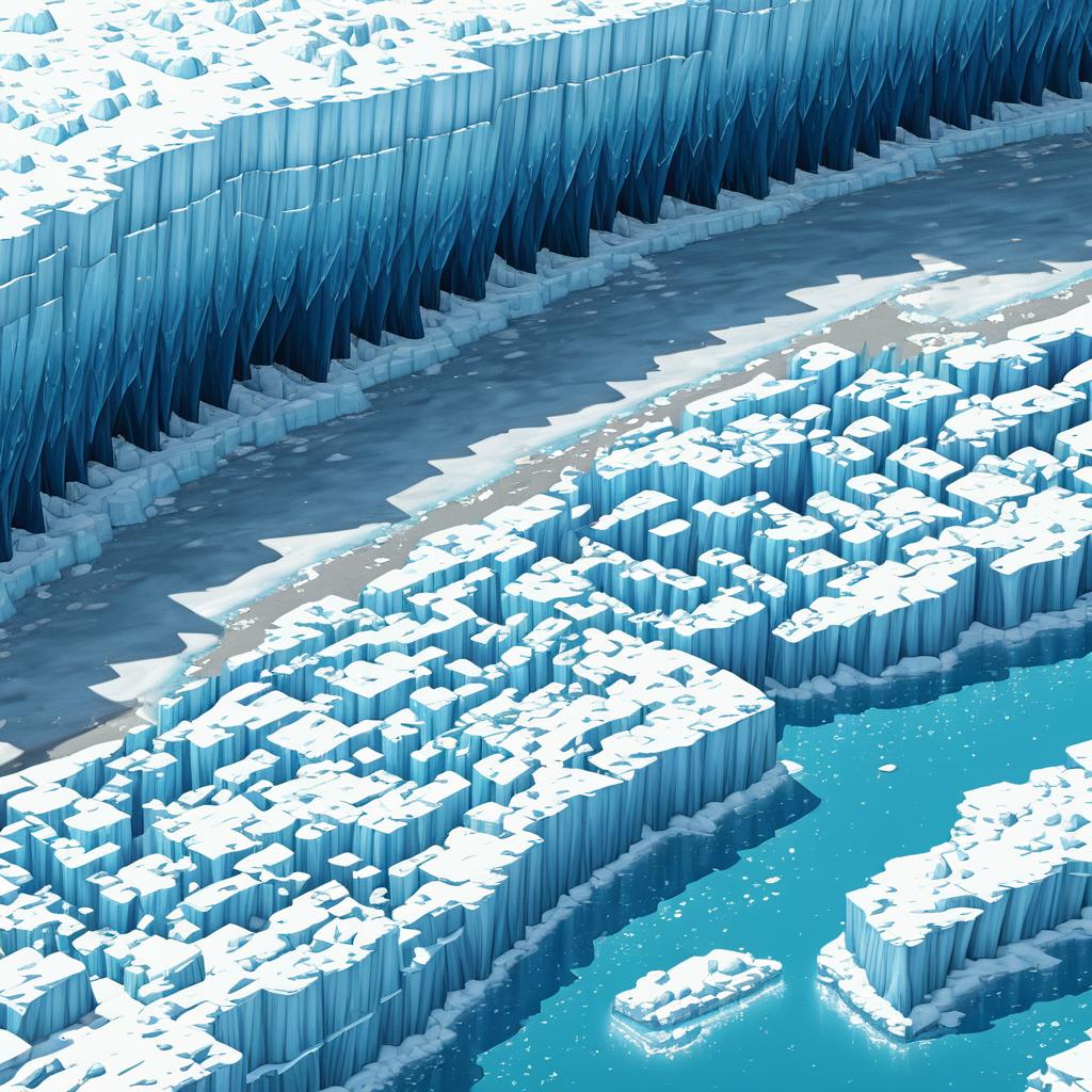 Isometric Iceberg Alley with 3D Ice Caves