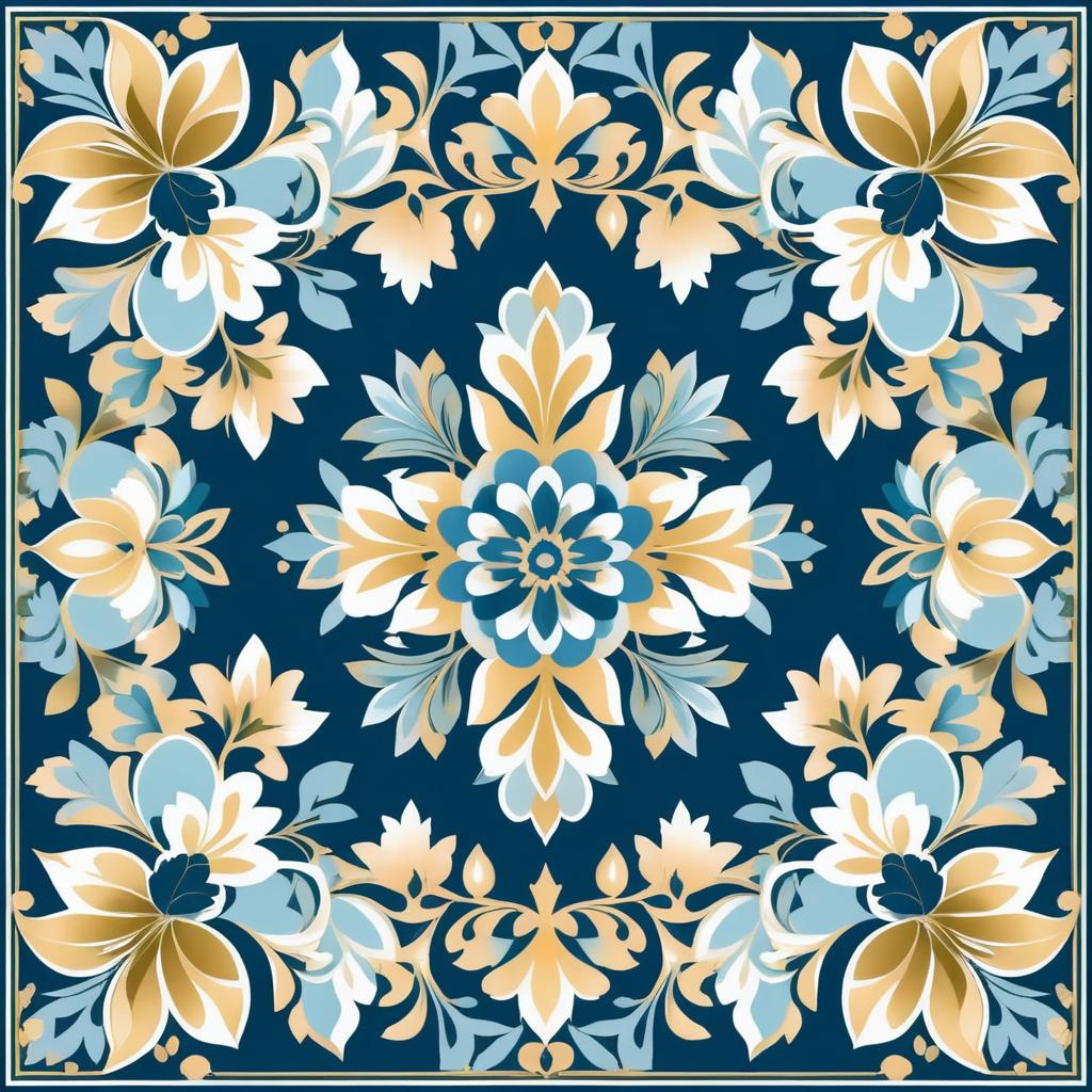 Elegant Floral Scarf Pattern Design