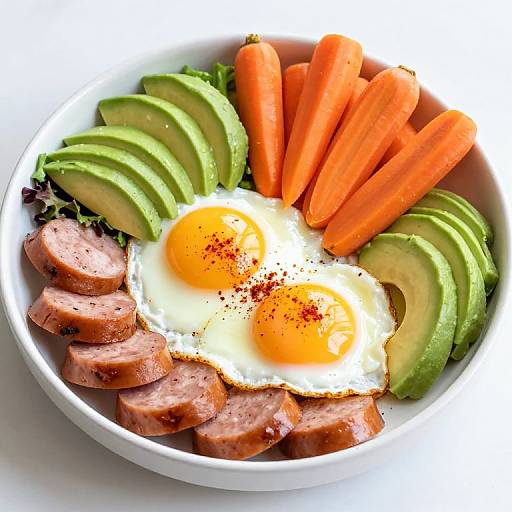 Colorful Brinner Bowl with Eggs