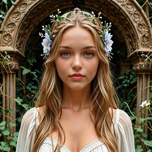 Sorrowful Elven Queen in Enchanted Glade