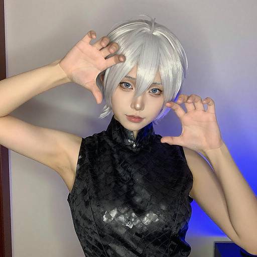 Playful Portrait with Pale Hair