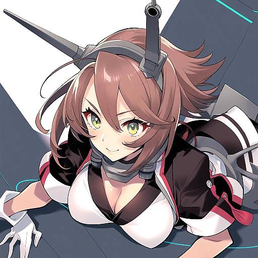 Illustration of Mutsu kai ni (kancolle), kantai collection in the style of Ito noizi