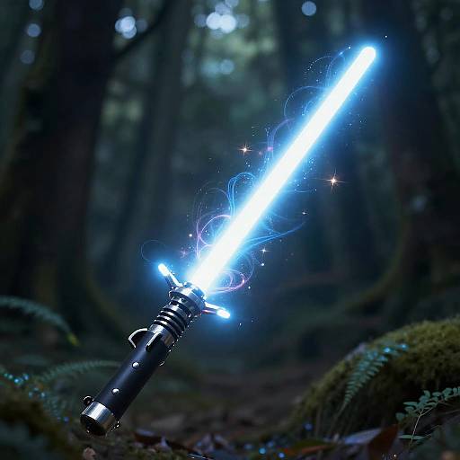 Mystic Light Saber in Dark Forest