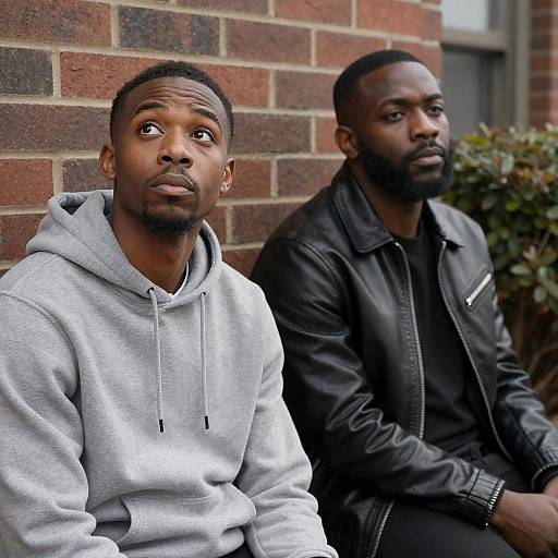 Portrait of Two Black Men in Urban Setting