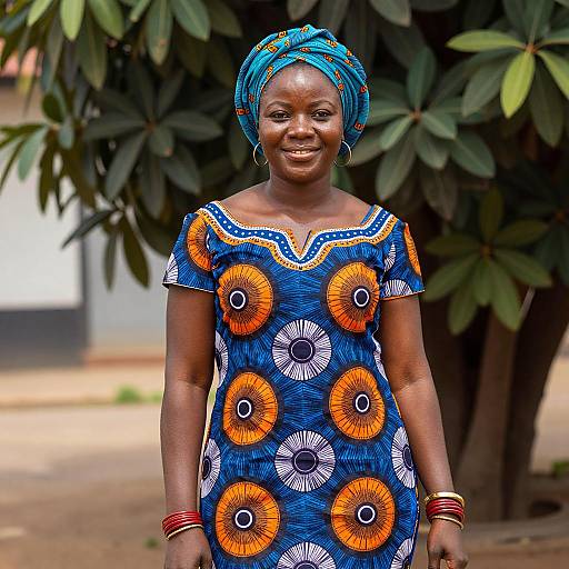 Vibrant Nigerian Chitenge Fashion Portrait