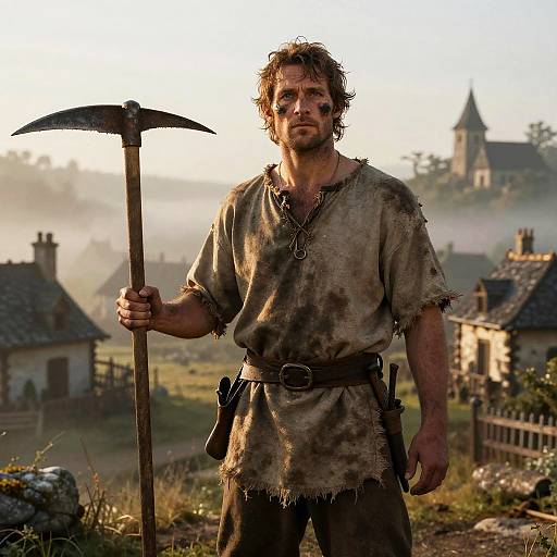 Rugged Peasant DnD Character Portrait