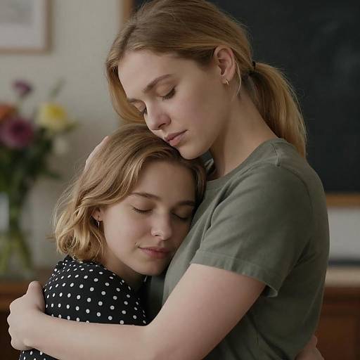 Intimate Embrace Between Two Women