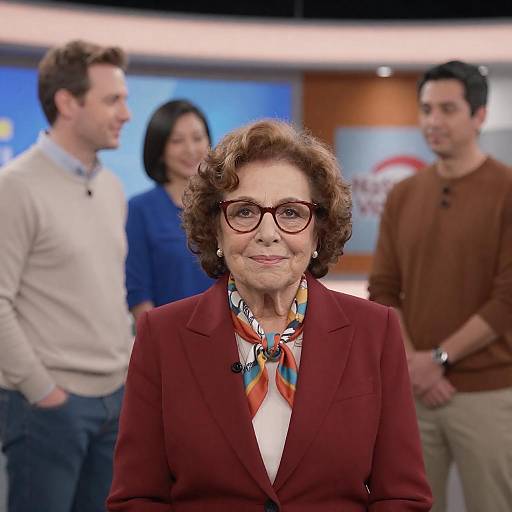 TV Studio Scene with Engaging Panel