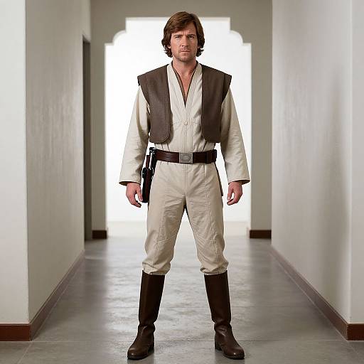 Man in Jedi Costume Hallway