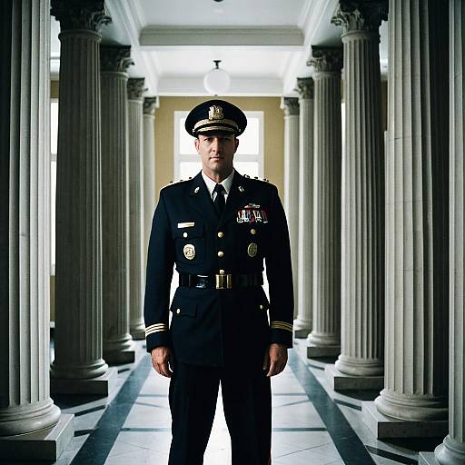 Man in Sergeant Uniform Costume