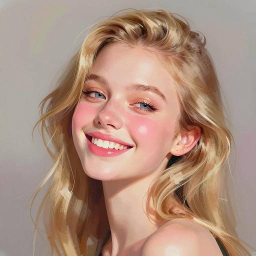 Vibrant Portrait of Joyful Young Woman