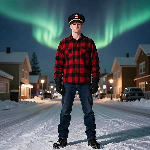 Stylized Canadian Mountie Portrait