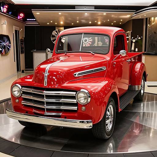 1946 Shiny Red Ford Pickup