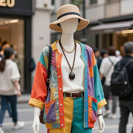 Mannequin in Colorful Street Outfit