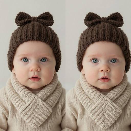 Adorable Babies in Knitted Accessories