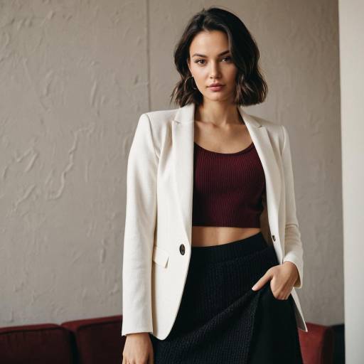 Elegant Indoor Fashion with Stylish Woman