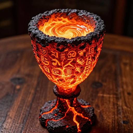 Hyper-Realistic Molten Lava Chalice