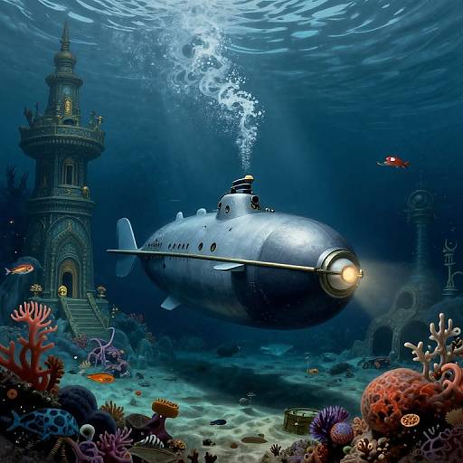 Doré-Style Nautilus Underwater Realm