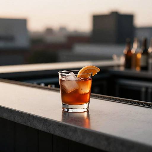 Chic Rooftop Smoked Citrus Old Fashioned