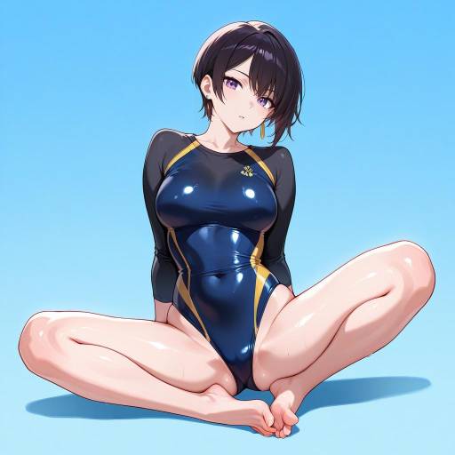 Elegant Athletic Woman in Swimsuit Elegant Athletic Woman in Swimsuit