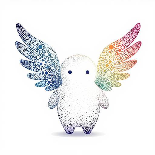 Abstract 2D Art of Creative Wings