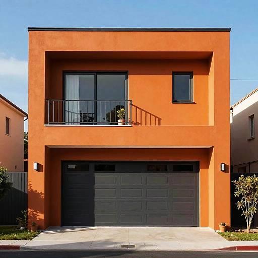 Hyperrealistic Sunlit Modern House Portrait