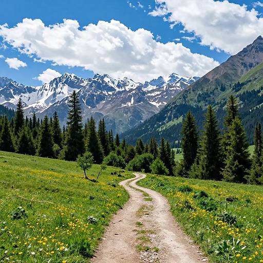 Vibrant Mountainous Landscape Photo