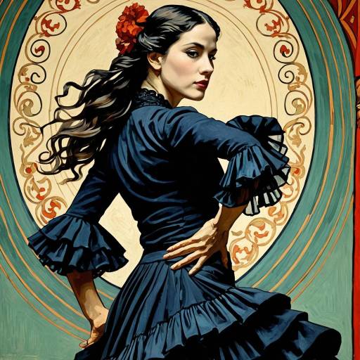 Poised Flamenco Dancer Digital Painting