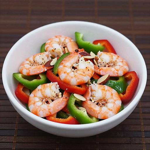 Colorful Shrimp Salad Close-Up
