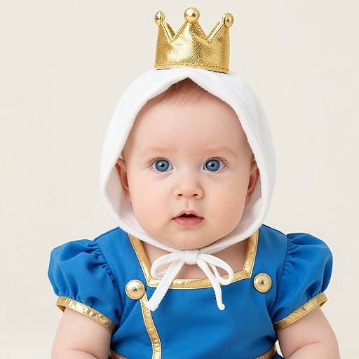 Regal Baby in Blue and Gold