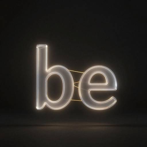 Photograph of a glowing neon sign with lowercase 