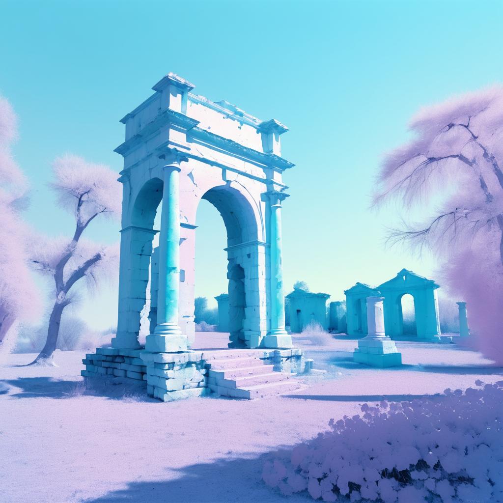 Pastel Couture: Ruins in Negative Light