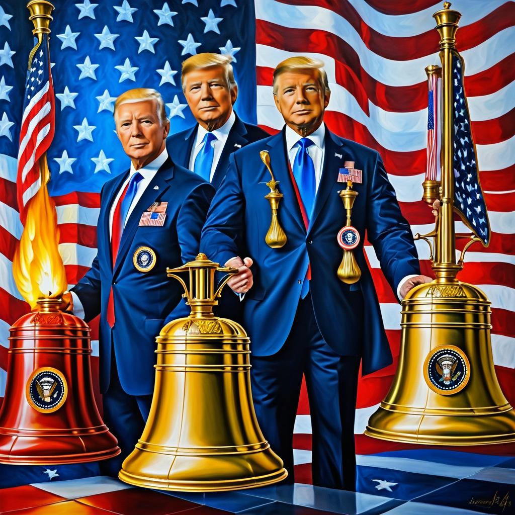 Patriotic Oil Painting of 2016 President