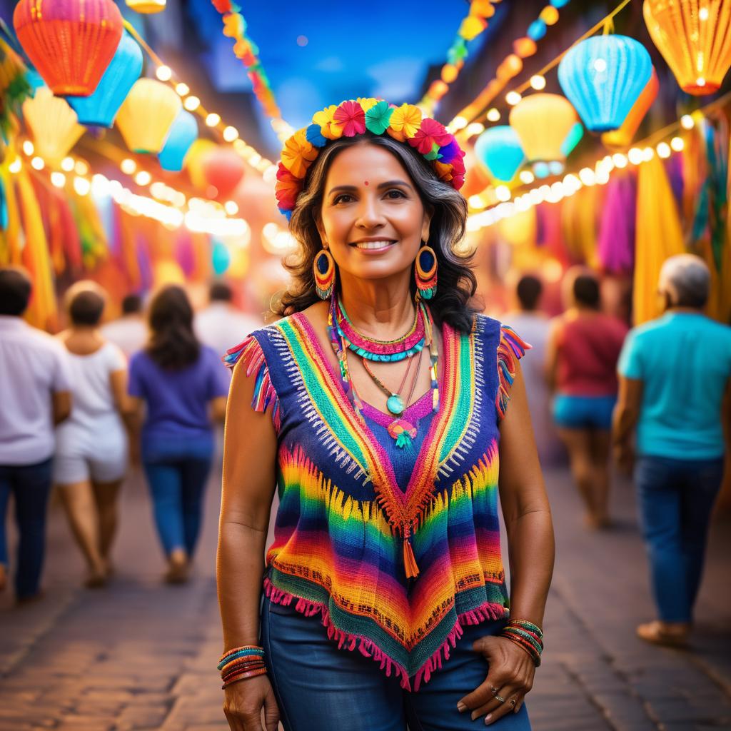 Vibrant South American Festival Portrait