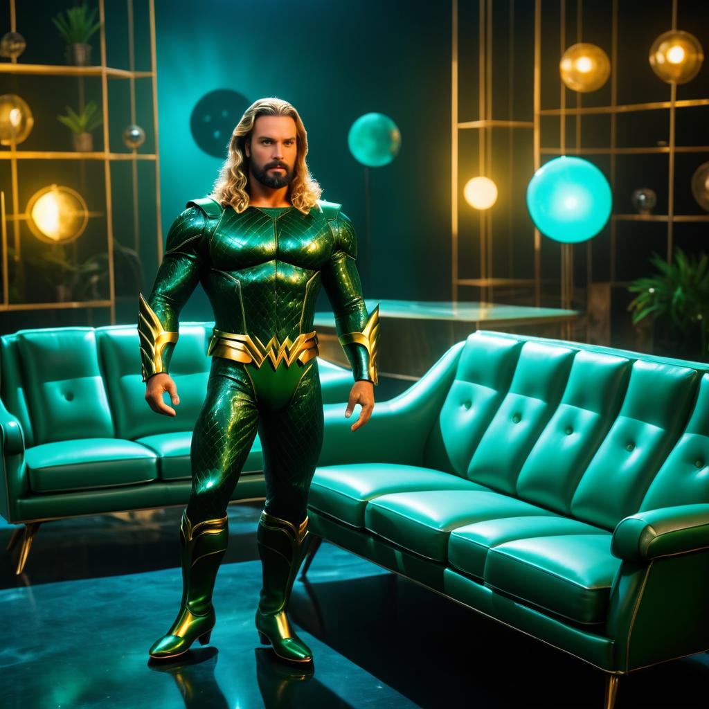 Aquaman: Retro Furniture Superhero Scene