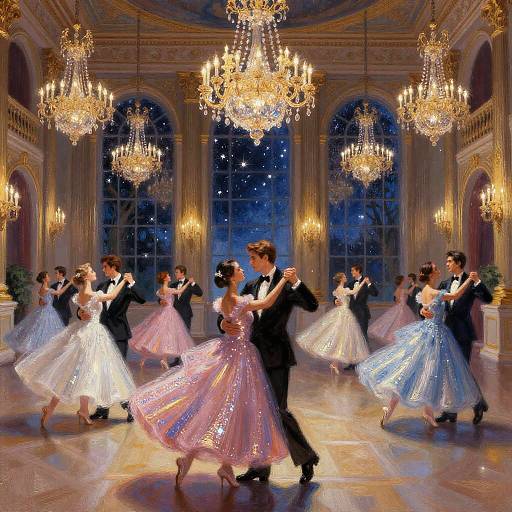 Elegant Ballroom Dance at Night