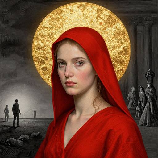 Woman Masterpiece with Golden Halo