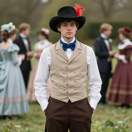 Victorian Tea Party Male Attire Portrait