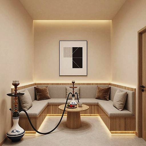 Minimalist Hookah Lounge Design