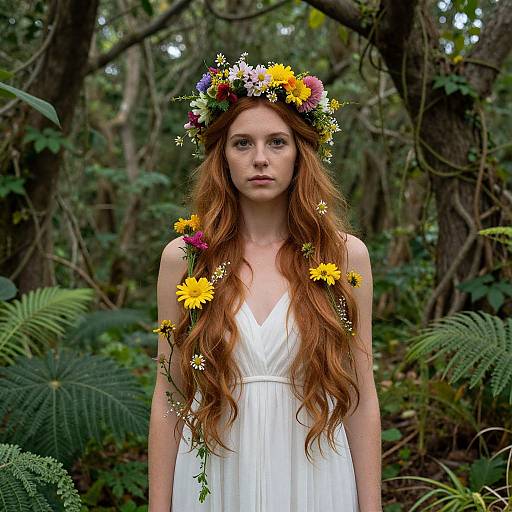 Ethereal Goddess in Enchanted Grove