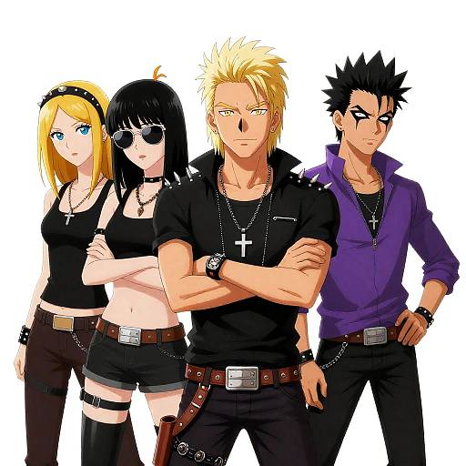 Vibrant Rock Musicians in Colorful Style