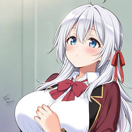 Illustration of Alisa mikhailovna kujou, tokidoki bosotto roshia-go de dereru tonari no alya-san in the style of Krudears