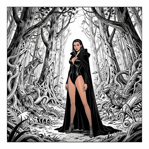 Gothic Pin-Up in Primeval Forest