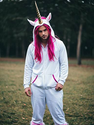 Adult Male Unicorn Cosplay Full-Body