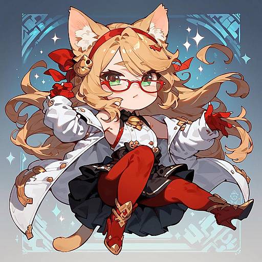 Chibi NecoArc with Abstract Style