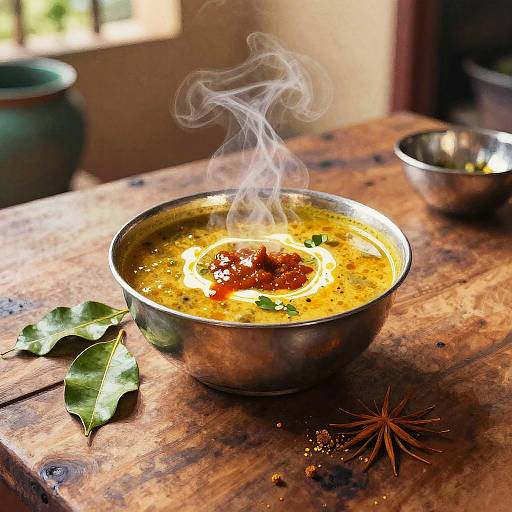 Watercolor Soup in South Indian Setting